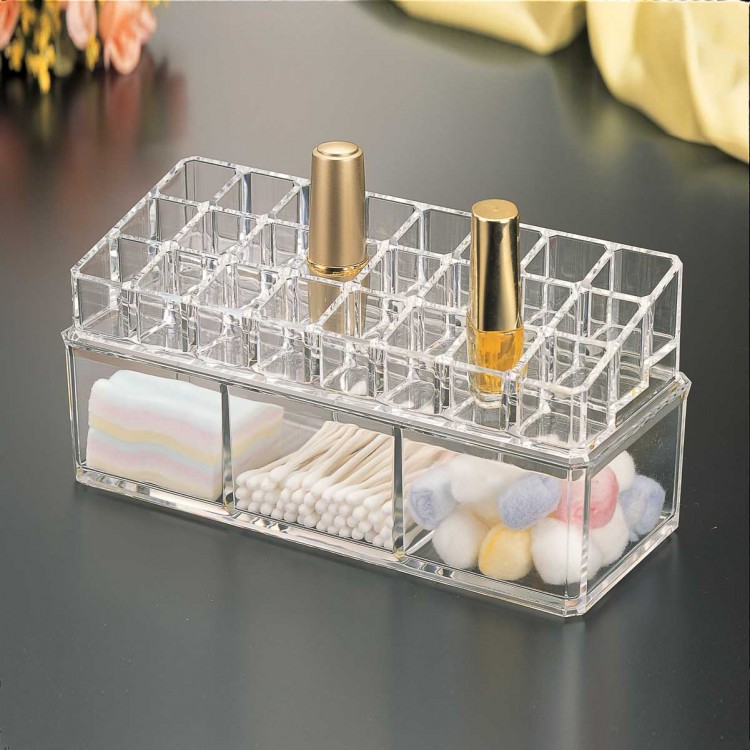 24-SPACE LIPSTICK HOLDER 3-COMPARTMENT BOX -F1153