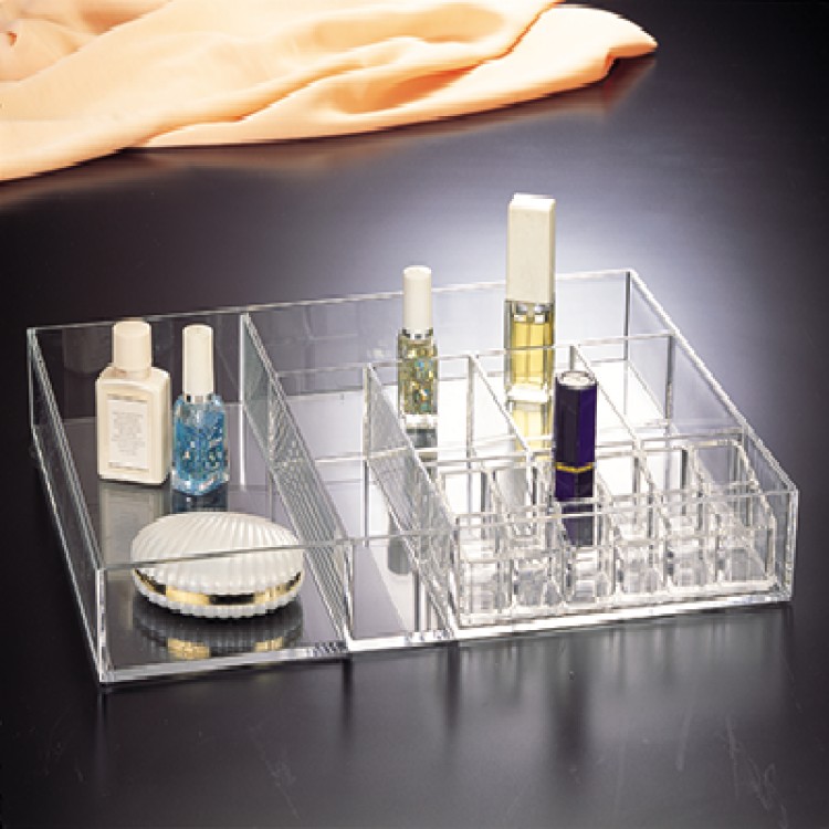Compartment Tray W/ 12-Space Lipstick Holder