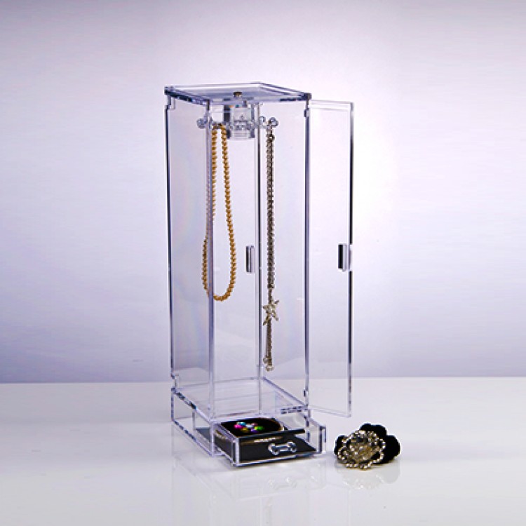 2-Door Necklace Holder with Small Drawer