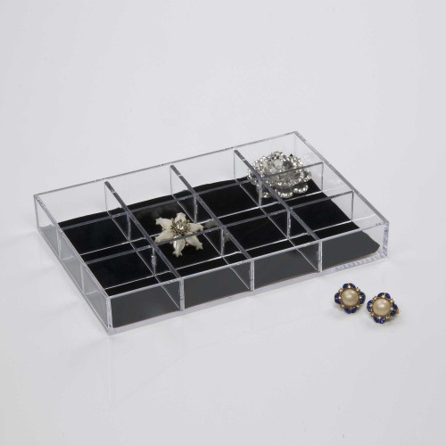ACRYLIC TRAY WITH REMOVABLE DIVIDER
