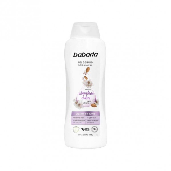 BABARIA BATH GEL SWEET ALMOND OIL -600ML