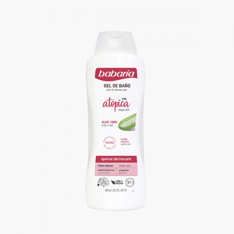 BABARIA SHOWER GEL WITH ALOE VERA FOR ATOPIC SKIN-600ML