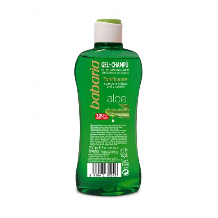 BABARIA GEL + SHAMPOO ALOE VERA -200ML BABARIA GEL + SHAMPOO ALOE VERA -200ML