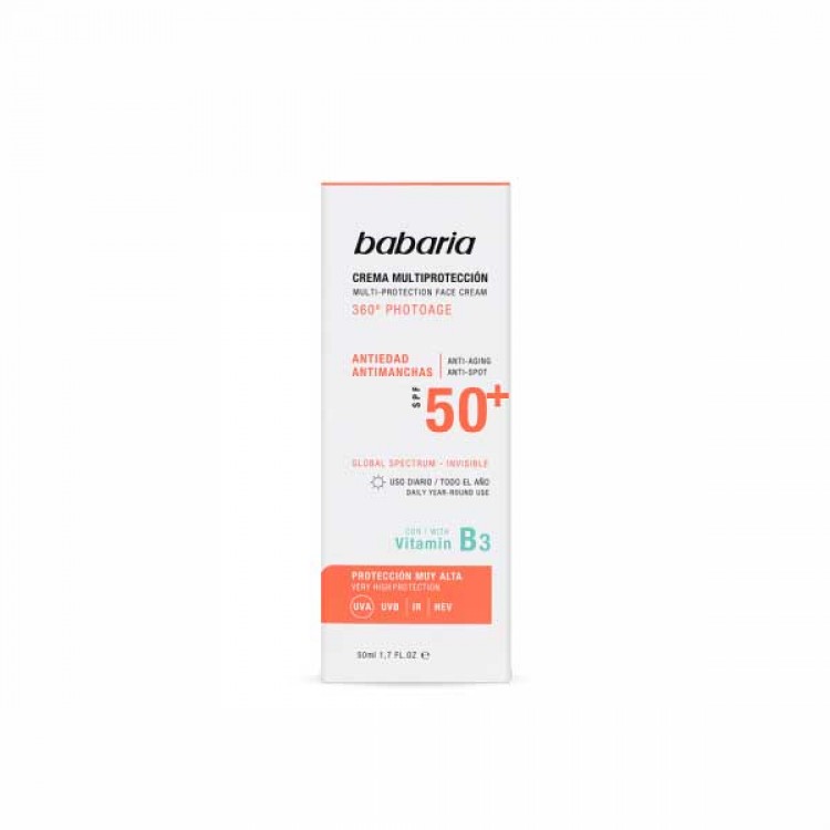 BABARIA MULTI PROTECTION FACE CREAM SPF50 + 360 DEGREE PHOTOAGE