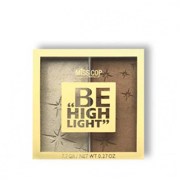 MISS COP DUO HIGHLIGHTER PALETTE- BE HIGHLIGHT MISS COP DUO HIGHLIGHTER PALETTE- BE HIGHLIGHT