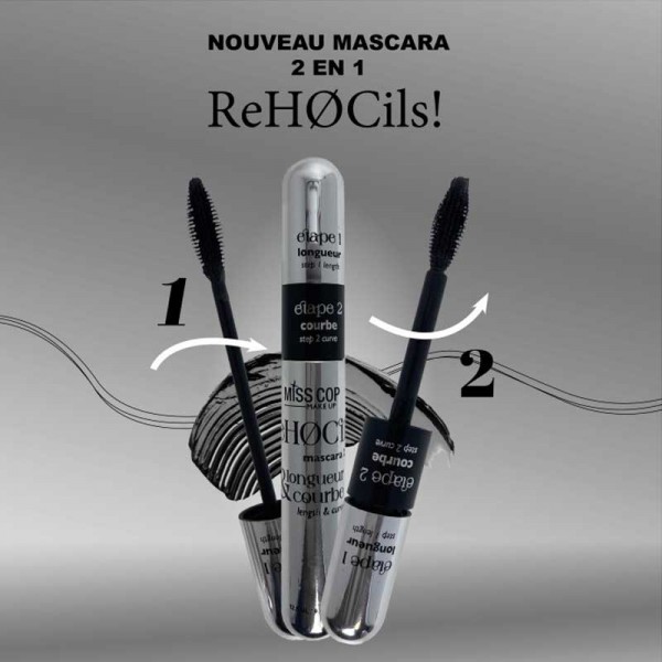 MISS COP 2 in 1 BLACK MASCARA - REHOCILS MISS COP 2 in 1 BLACK MASCARA - REHOCILS