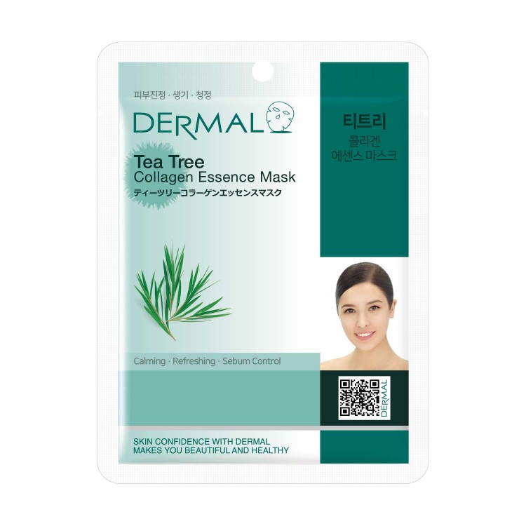 DERMAL FACE MASK - TEA TREE-055 DERMAL FACE MASK - TEA TREE-055