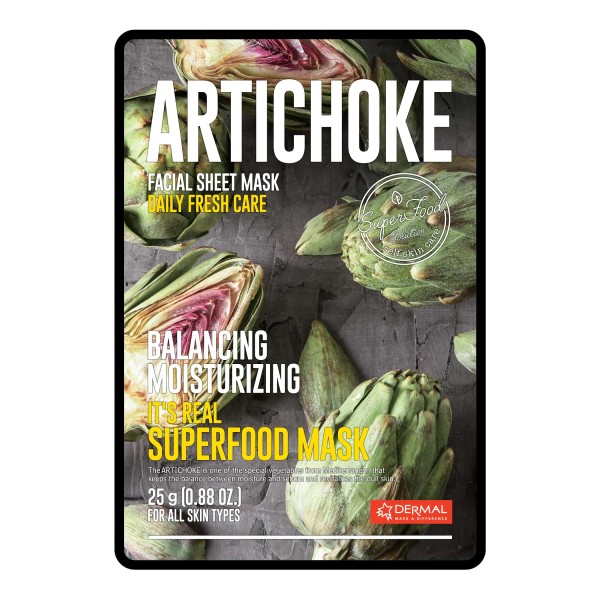 DERMAL REAL FOOD FACE MASK -ARTICHOKE DERMAL REAL FOOD FACE MASK -ARTICHOKE