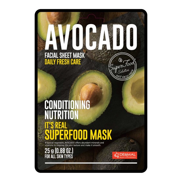 DERMAL REAL FOOD FACE MASK -AVOCADO DERMAL REAL FOOD FACE MASK -AVOCADO