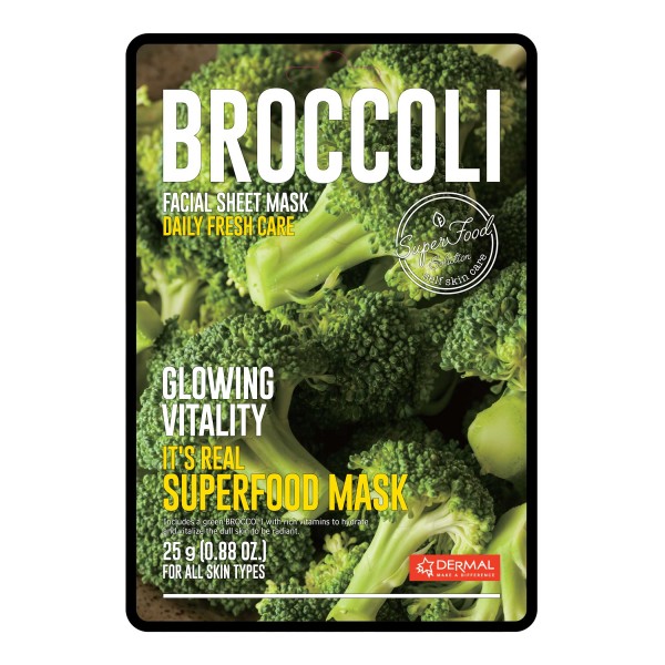 DERMAL REAL FOOD FACE MASK -BROCCOLI DERMAL REAL FOOD FACE MASK -BROCCOLI