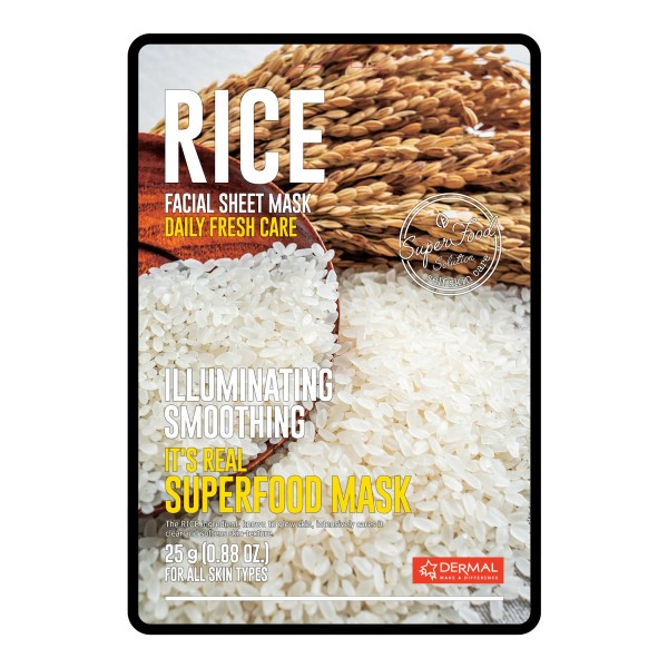 DERMAL REAL FOOD FACE MASK -RICE DERMAL REAL FOOD FACE MASK -RICE