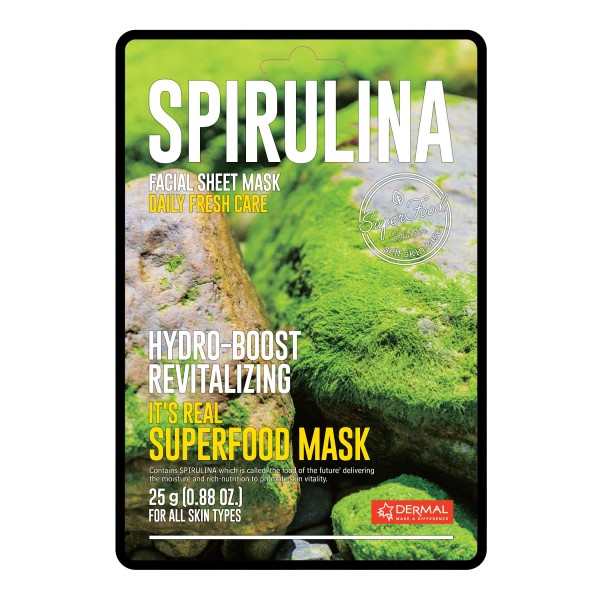 DERMAL REAL FOOD FACE MASK - SPIRULINA DERMAL REAL FOOD FACE MASK - SPIRULINA