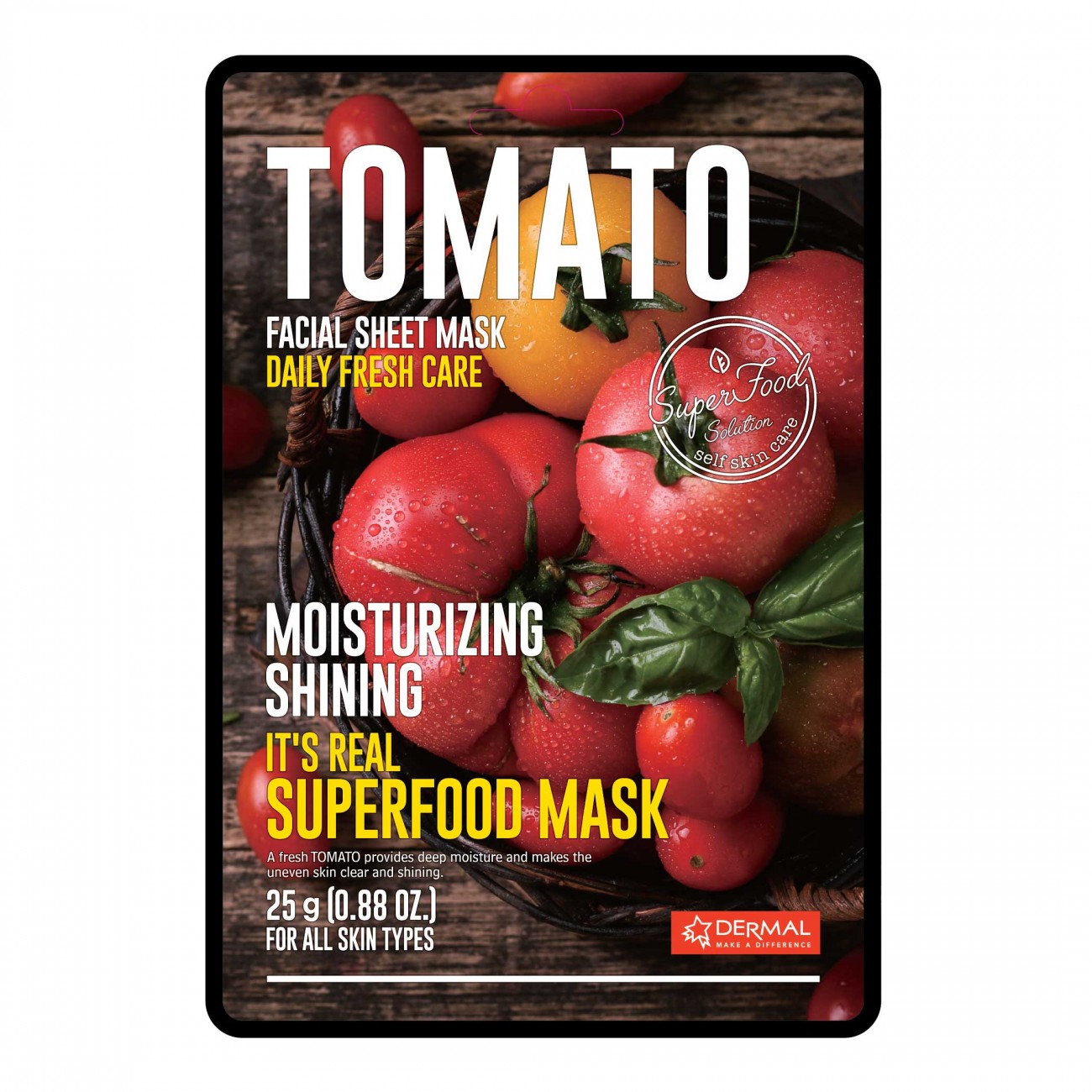DERMAL REAL FOOD FACE MASK TOMATO