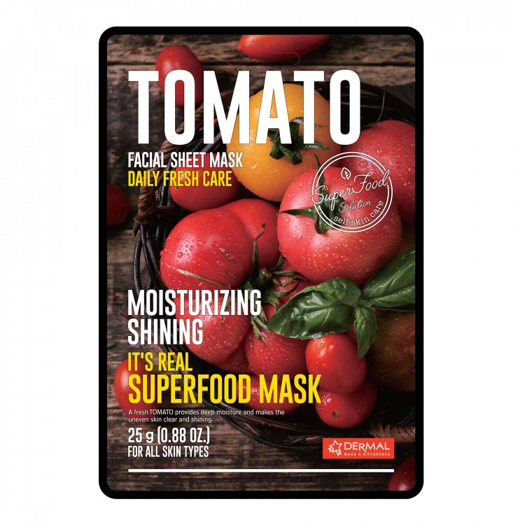 DERMAL REAL FOOD FACE MASK -TOMATO