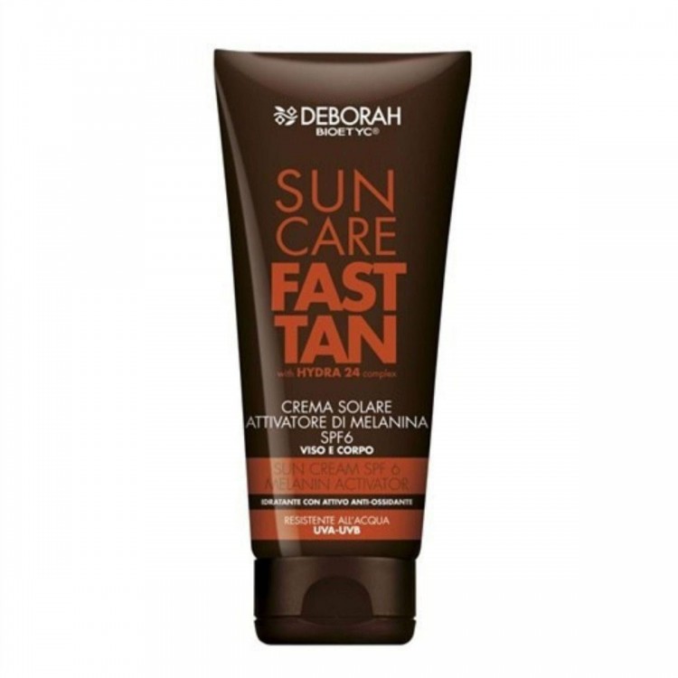 DEBORAH SOLAR CREAM WITH MELANIN SPF6 ACTIVATOR LOW AND BODY PROTECTION (200ML)