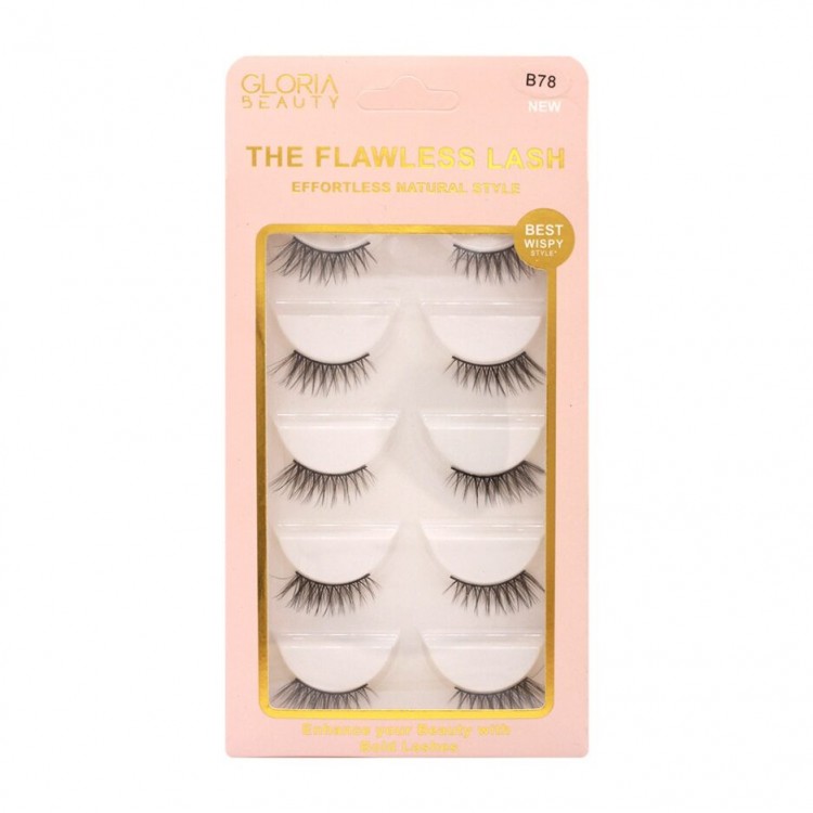GLORIA BEAUTY FLAWLESS EYELASHES 5 PCS SET