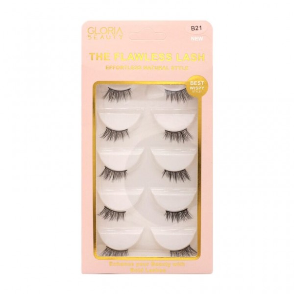 GLORIA BEAUTY FLAWLESS EYELASHES 5 PCS SET