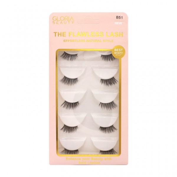 GLORIA BEAUTY FLAWLESS EYELASHES 5 PCS SET