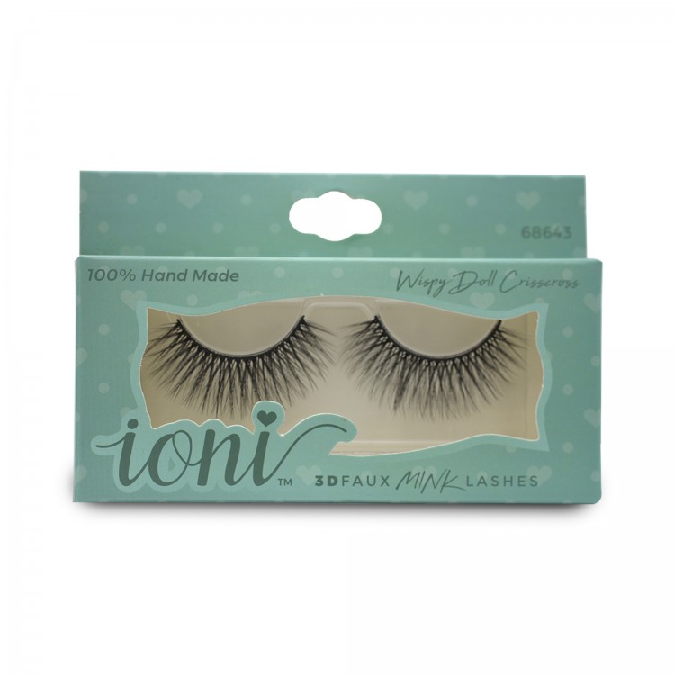 IONI 3D FAUX MINK LASHES- WISPY DOLL CRISSCROSS
