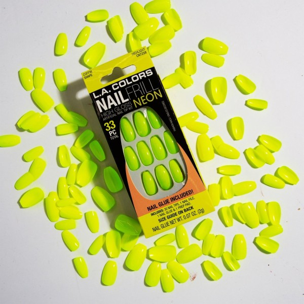 L A COLORS NAIL FRILL NEON ARTIFICIAL NAIL TIP L A COLORS NAIL FRILL NEON ARTIFICIAL NAIL TIP