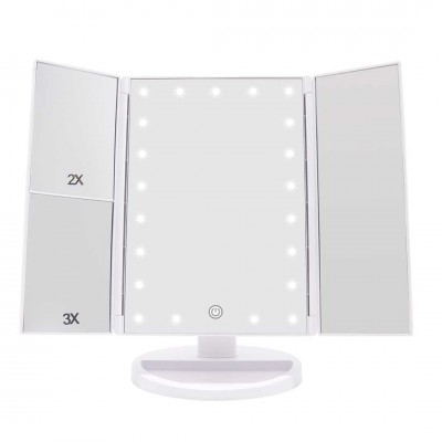 TOUCH SCREEN CONTROL LED LIGHTED DESKTOP MAKEUP MIRROR