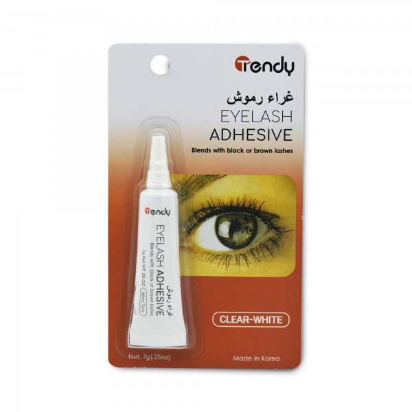 TRENDY EYELASH ADHESIVE 7g - CLEAR WHITE TRENDY EYELASH ADHESIVE 7g - CLEAR WHITE