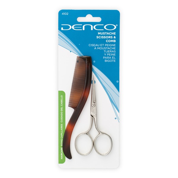 3 1/2" MUSTACHE SCISSORS &COMB4102N 3 1/2" MUSTACHE SCISSORS &COMB4102N