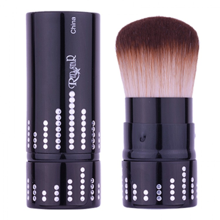 Red Star Shiny Stone Retractable Powder Brush