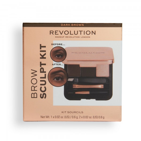 Makeup Revolution Brow Sculpt Kit Dark Brown Makeup Revolution Brow Sculpt Kit Dark Brown