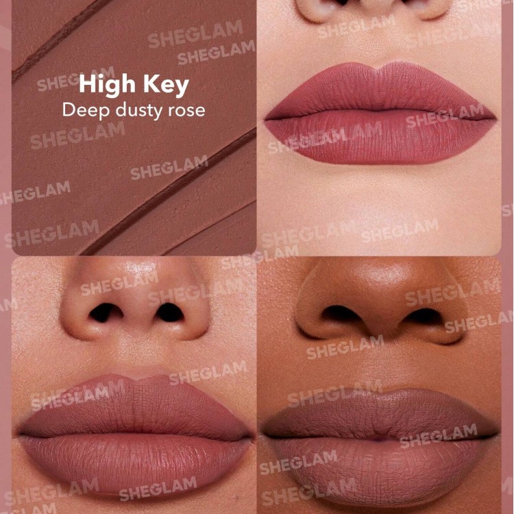 SHEGLAM Dynamatte Boom Long-Lasting Matte Lipstick- DEEP DUSTY ROSE