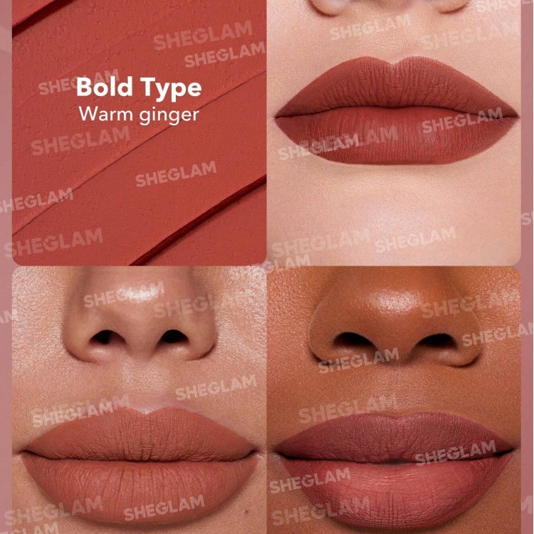 SHEGLAM Dynamatte Boom Long-Lasting Matte Lipstick- warm ginger