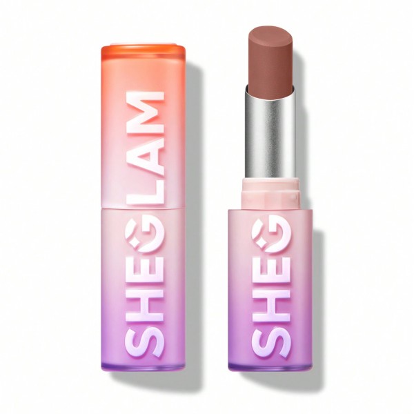 SHEGLAM Dynamatte Boom Long-Lasting Matte Lipstick- cool brown nude