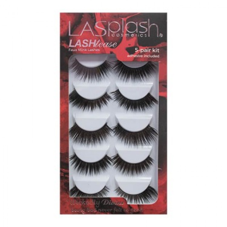 LA SPLASH LASH TEASE Wickedly Divine synthetic Mink Faux Lashes 5-pair kit LA SPLASH LASH TEASE Wickedly Divine synthetic Mink Faux Lashes 5-pair kit