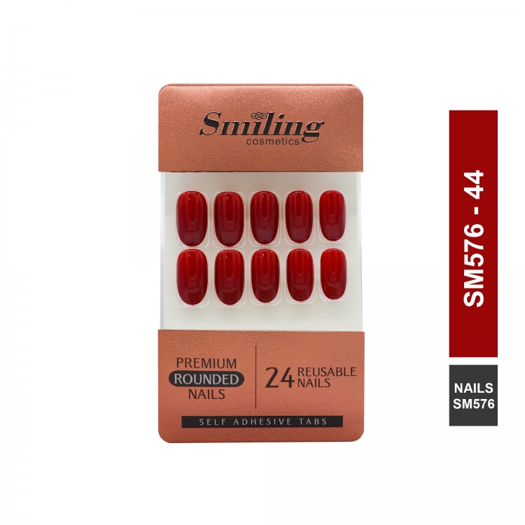 SMILING PREMIUM ROUNDED NAILS- SELF ADHESIVE