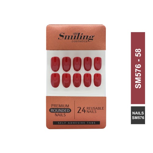 SMILING PREMIUM ROUNDED NAILS- SELF ADHESIVE