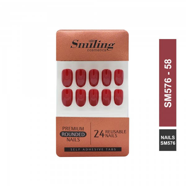 SMILING PREMIUM ROUNDED NAILS- SELF ADHESIVE