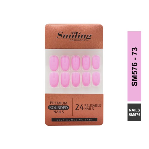 SMILING PREMIUM ROUNDED NAILS- SELF ADHESIVE