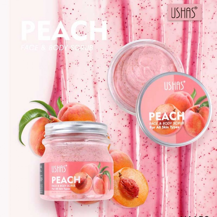 USHAS FACE AND BODY SCRUB- PEACH