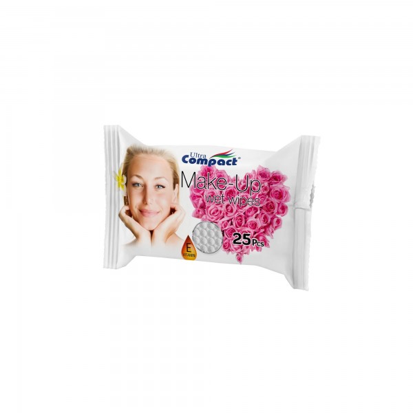  Ultra Compact Makeup Remover Wet Wipes with Rose Scent